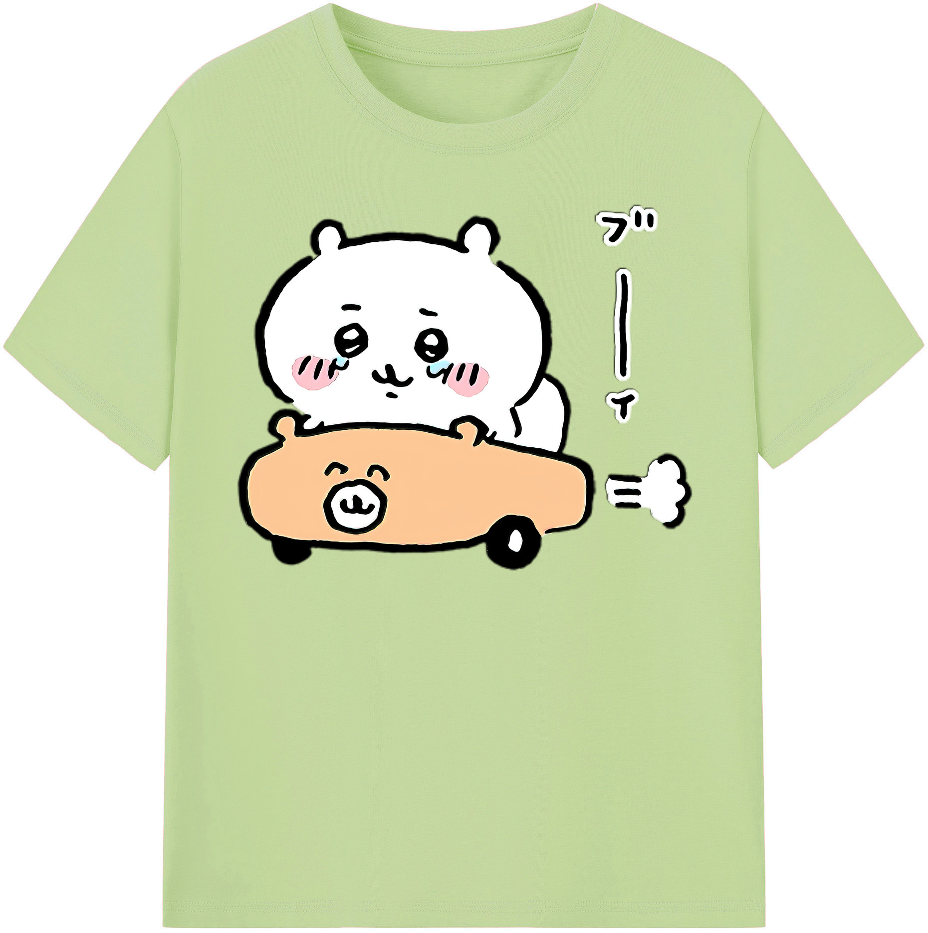 （画像用） ちいかわ ちいかわ Chii-kawa chiikawa 綿100％半袖Tシャツ（フロントプリント）